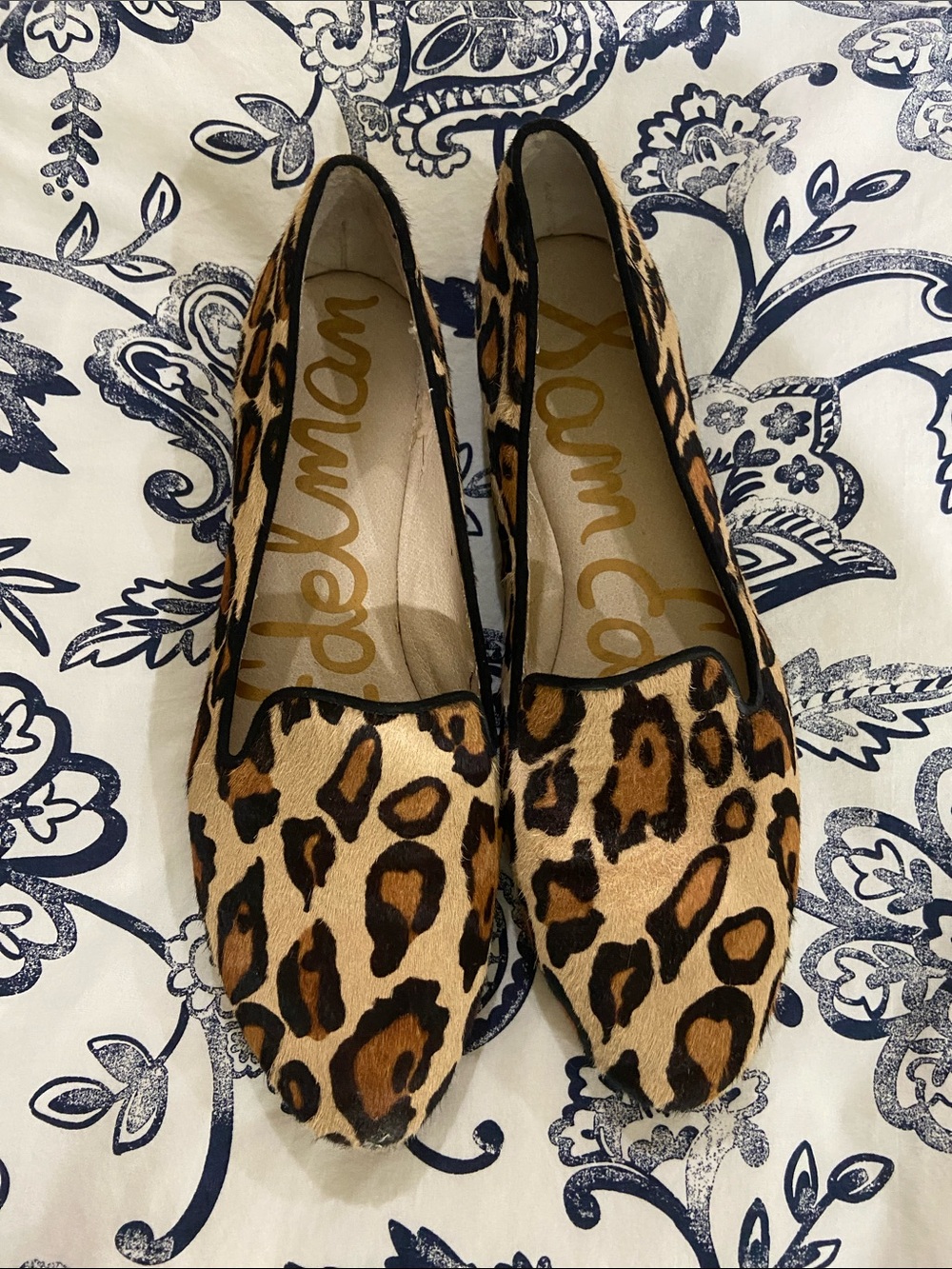Sam Edelman Leopard-Print Slip-On Loafers in Tan, Brown and Black